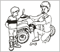 Never ride an ATV unless it has been properly adjusted and maintained